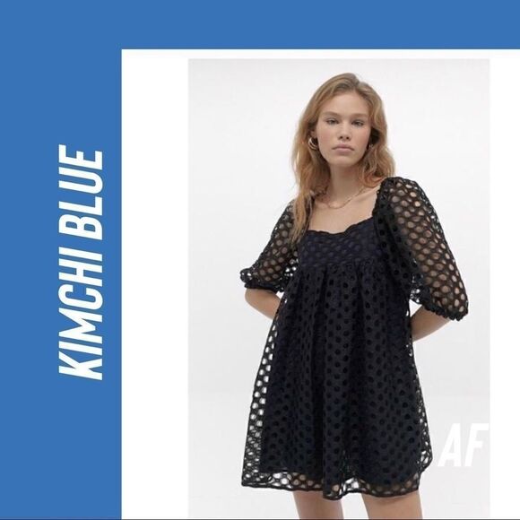 KIMCHI BLUE BABYDOLL DRESS BLACK - Picture 3 of 7